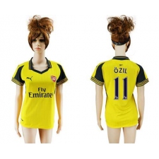 Women's Arsenal #11 Ozil Away Soccer Club Jersey