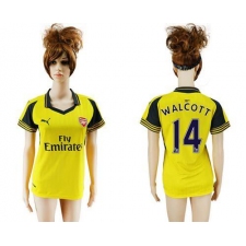 Women's Arsenal #14 Walcott Away Soccer Club Jersey