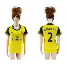 Women's Arsenal #2 Debuchy Away Soccer Club Jersey