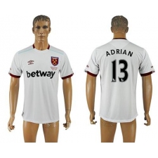 West Ham United #13 Adrian Away Soccer Club Jersey