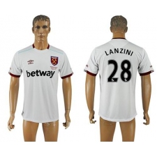 West Ham United #28 Lanzini Away Soccer Club Jersey