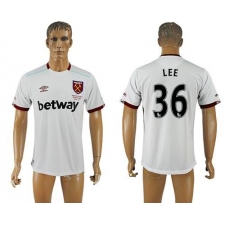 West Ham United #36 Lee Away Soccer Club Jersey