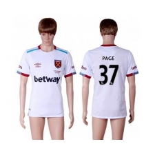 West Ham United #37 Page Away Soccer Club Jersey