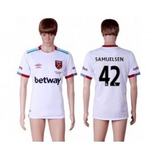 West Ham United #42 Samuelsen Away Soccer Club Jersey