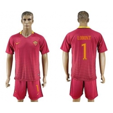 Roma #1 Lobont Red Home Soccer Club Jersey