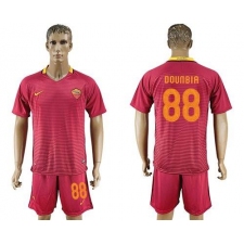 Roma #88 Doumbia Red Home Soccer Club Jersey