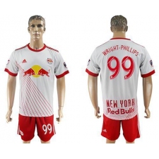 Red Bull #99 Wright-Phillips White Home Soccer Club Jersey
