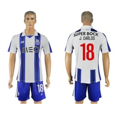 Oporto #18 J.Carlos Home Soccer Club Jersey