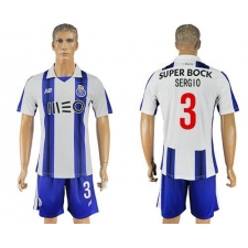 Oporto #3 Sergio Home Soccer Club Jersey