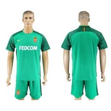 Monaco Blank Green Goalkeeper Soccer Club Jersey