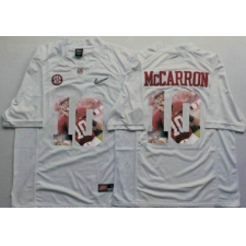 Alabama Crimson Tide #10 AJ McCarron White Player Fashion Stitched NCAA Jersey