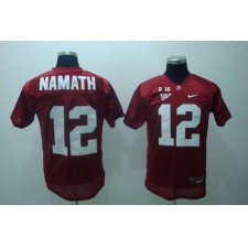 Alabama Crimson Tide #12 Joe Namath Red 2016 College Football Playoff National Championship Patch Stitched NCAA Jersey