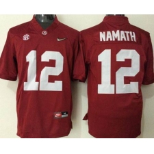 Alabama Crimson Tide #12 Joe Namath Red Stitched NCAA Jersey