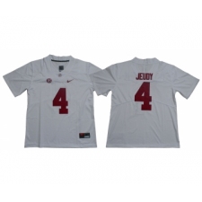 Alabama Crimson Tide 4 Jerry Jeudy White Nike College Football Jersey