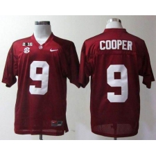 Alabama Crimson Tide #9 Amari Cooper Red 2016 College Football Playoff National Championship Patch Stitched NCAA Jersey
