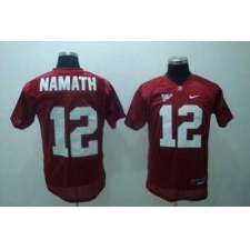 Crimson Tide #12 Joe Namath Red Embroidered NCAA Jersey