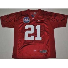 Crimson Tide #21 Dre Kirkpatrick Red 2012 BCS Championship Patch Embroidered NCAA Jersey