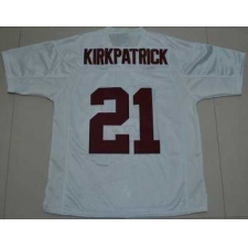 Crimson Tide #21 Dre Kirkpatrick White Embroidered NCAA Jersey