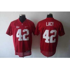 Crimson Tide #42 Eddie Lacy Red Embroidered NCAA Jersey