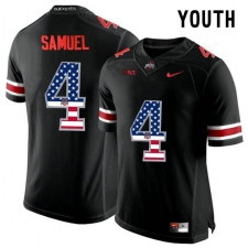 Ohio State Buckeyes #4 Curtis Samuel Blackout USA Flag Youth College Football Limited Jersey