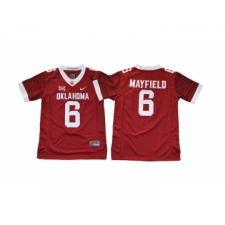 Oklahoma Sooners 6 Baker Mayfield Red Youth College Football Jersey