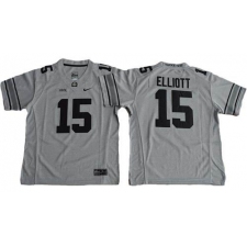 Youth Ohio State Buckeyes #15 Ezekiel Elliott Gridion Grey II Stitched NCAA Jersey