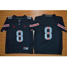 Youth Ohio State Buckeyes #8 Championship Black(Red No.) Limited Stitched NCAA Jersey