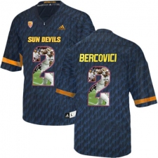 Arizona State Sun Devils #2 Mike Bercovici Black Team Logo Print College Football Jersey13