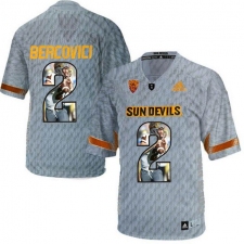 Arizona State Sun Devils #2 Mike Bercovici Gray Team Logo Print College Football Jersey14