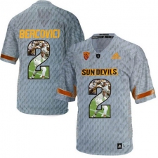 Arizona State Sun Devils #2 Mike Bercovici Gray Team Logo Print College Football Jersey16