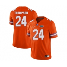 Florida Gators 24 Mark Thompson Orange College Football Jersey