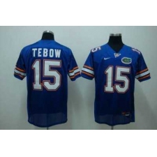 Gators #15 Tim Tebow Blue Embroidered NCAA Jersey
