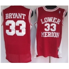 Men's Lower Merion High School #33 Kobe Bryant Red Jersey