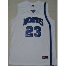 Tigers #23 Derrick Rose White Basketball Embroidered NCAA Jersey