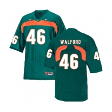 Miami Hurricanes 46 Clive Walford Green College Football Jersey