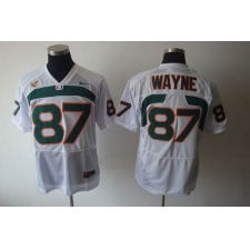 Miami Hurricanes #87 Reggie Wayne White Stitched NCAA Jerseys