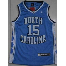 North Carolina #15 Vince Carter Blue Embroidered NCAA Jersey