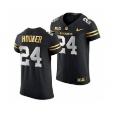 Men's Ohio State Buckeyes Malik Hooker Black Golden Edition Jersey 2020-21