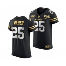 Men's Ohio State Buckeyes Mike Weber 2021 Football Playoff Black Gold Jersey