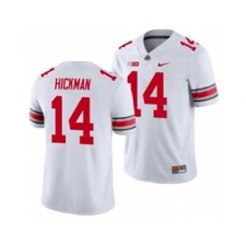Men's Ohio State Buckeyes Ronnie Hickman White Game College Football Jersey