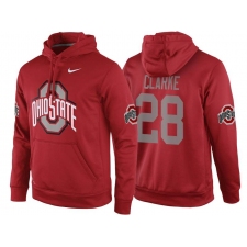 NCAA Ohio State Buckeyes #28 Dominic Clarke Red Playoff Bound Vital College Football Pullover Hoodie