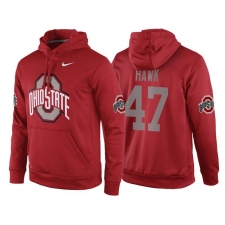 NCAA Ohio State Buckeyes #47 A.J. Hawk Red Playoff Bound Vital College Football Pullover Hoodie