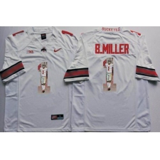 Ohio State Buckeyes #1 Braxton Miller White Player Fashion Stitched NCAA Jersey