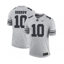 Ohio State Buckeyes 10 Joe Burrow Gray College Football Jersey