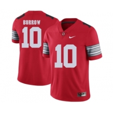 Ohio State Buckeyes 10 Joe Burrow Red 2018 Spring Game College Football Limited Jersey