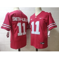 Ohio State Buckeyes #11 Smith-Njigba Red Scarlet NCAA Football Jersey