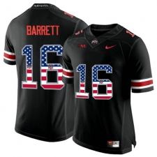 Ohio State Buckeyes #16 J.T Barrett Black USA Flag College Football Limited Jersey