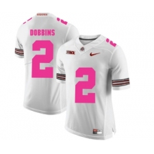 Ohio State Buckeyes 2 J.K. Dobbins White 2018 Breast Cancer Awareness College Football Jersey