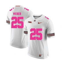 Ohio State Buckeyes 25 Mike Weber White 2018 Breast Cancer Awareness College Football Jersey