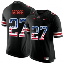 Ohio State Buckeyes #27 Eddie George Black USA Flag College Football Limited Jersey